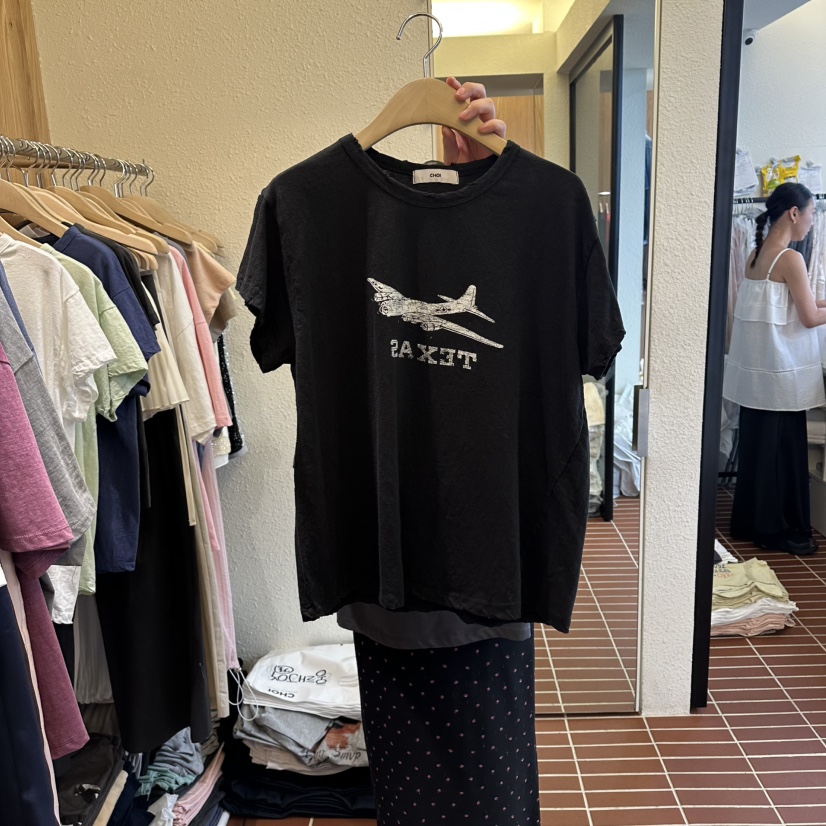 CHOI-L韓國直郵實拍女士新款26春夏26夏季人氣職業時尚T恤CHOIT恤圖色4