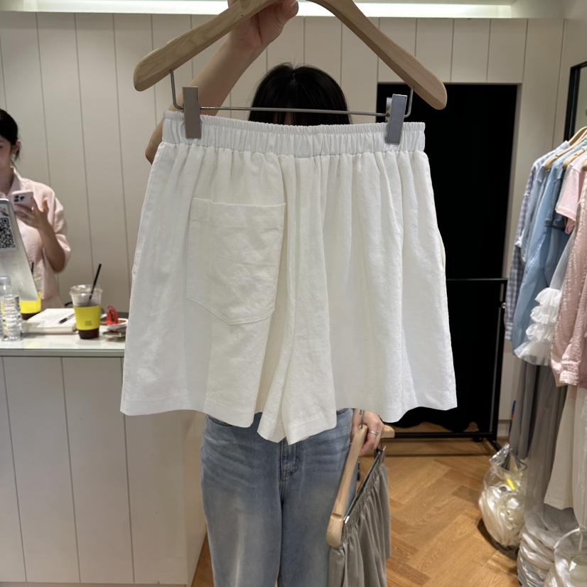 ARC韓國直郵女士新品時尚26春夏職業熱賣26夏季人氣短褲亞麻ARC EN CIEL短褲