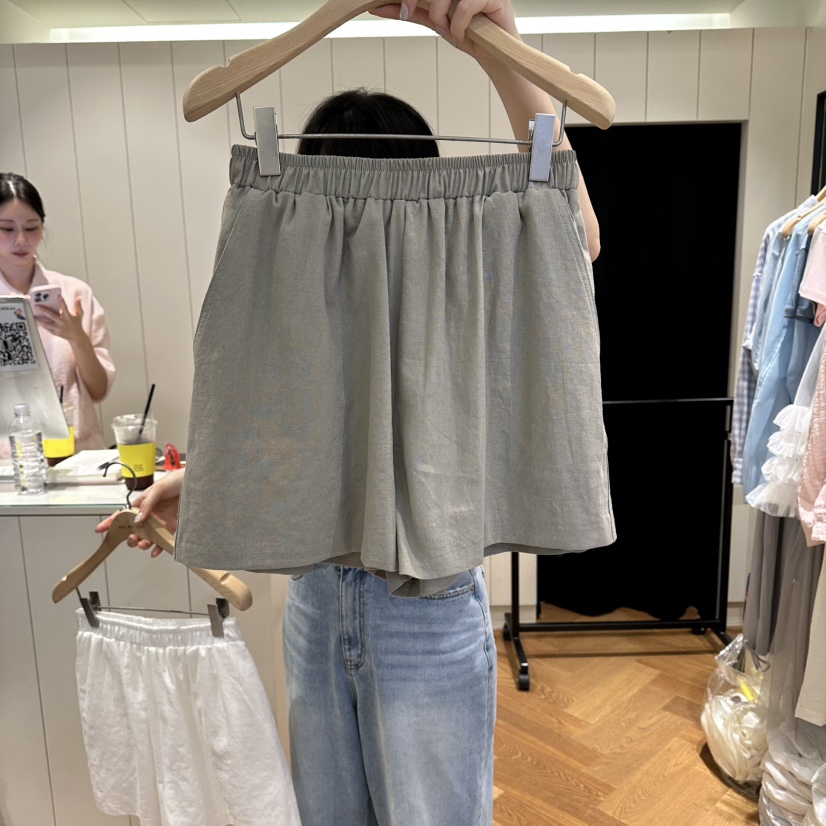 ARC韓國直郵女士新品時尚26春夏職業熱賣26夏季人氣短褲亞麻ARC EN CIEL短褲圖色2