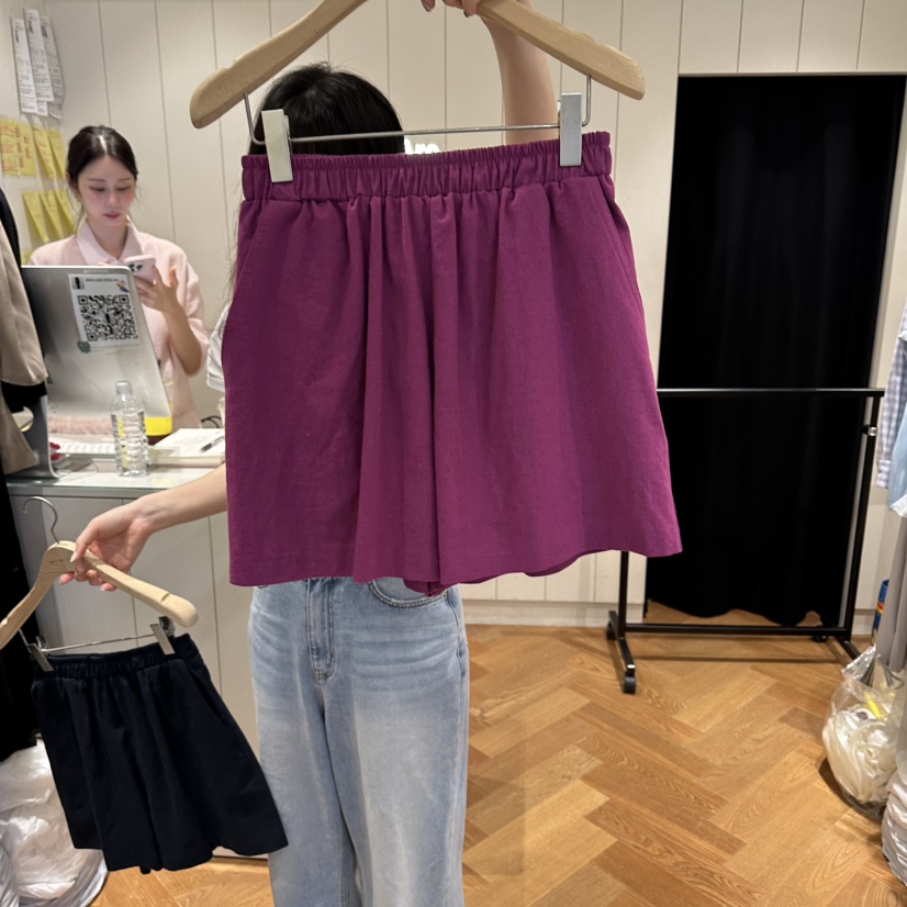 ARC韓國直郵女士新品時尚26春夏職業熱賣26夏季人氣短褲亞麻ARC EN CIEL短褲圖色3