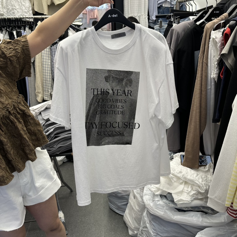 A-DEL韓國代購女士新品26春夏人氣職業休閑時尚熱賣推薦T恤A-DELT恤圖色1