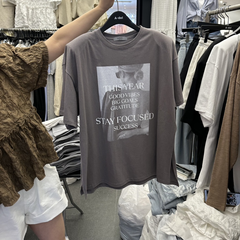 A-DEL韓國代購女士新品26春夏人氣職業休閑時尚熱賣推薦T恤A-DELT恤圖色2