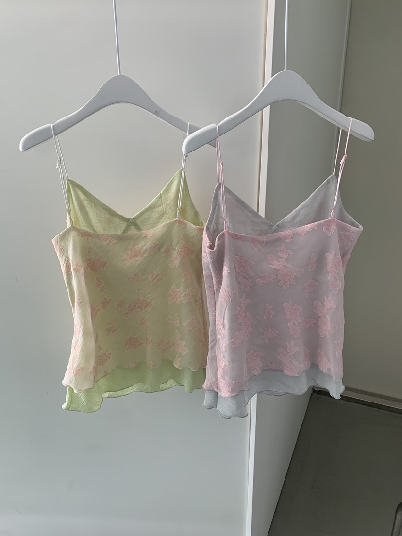 SHOP POSTER韓國代購女裝新款26春夏休閑吊帶背心撞色無袖SHOP_POSTER吊帶/背心