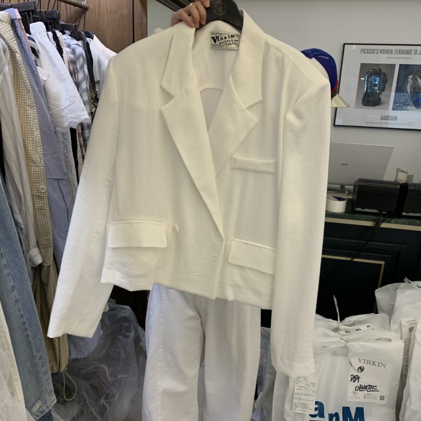 VIRKIN韓國直郵女裝新款休閑人氣熱賣26夏季西裝西服亞麻VIRKIN西裝/西服圖色1