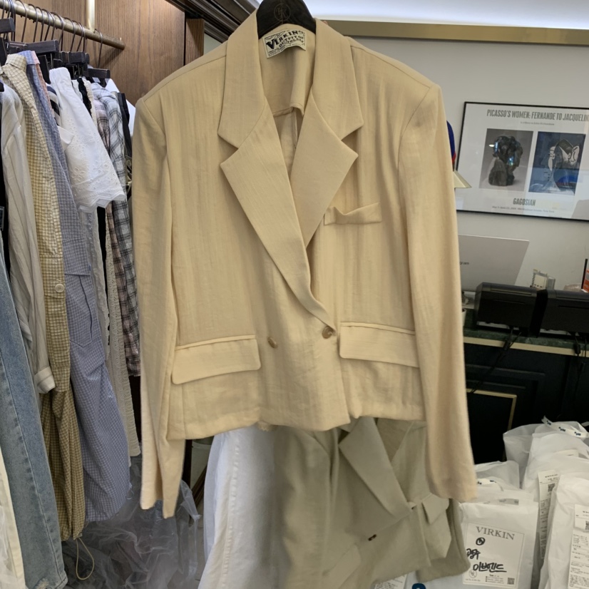VIRKIN韓國直郵女裝新款休閑人氣熱賣26夏季西裝西服亞麻VIRKIN西裝/西服圖色3