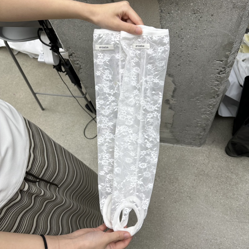 AMOEBA韓國直郵女裝新品職業26夏季26春夏推薦時尚襪子蕾絲AMOEBA襪子圖色1