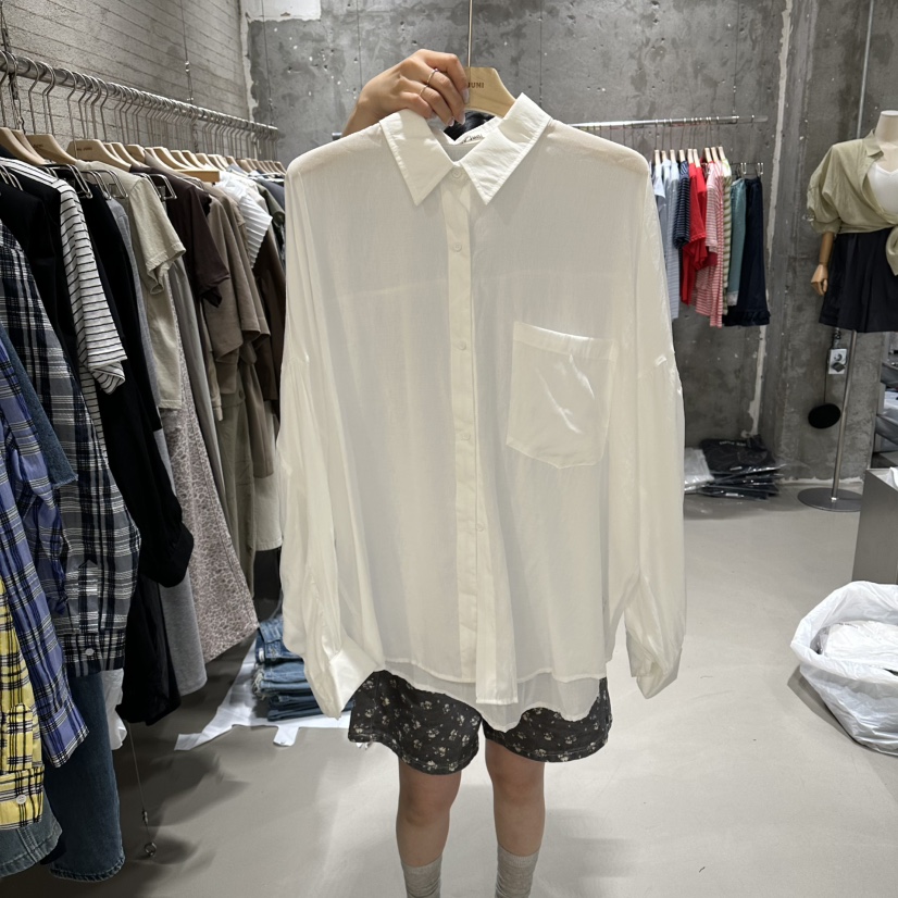 JUNI韓國直郵女裝新款人氣26春夏26夏季襯衫蕾絲衫不含內搭my juni襯衫/蕾絲衫圖色1