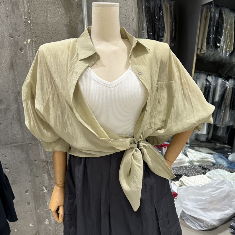 JUNI韓國直郵女裝新款人氣26春夏26夏季襯衫蕾絲衫不含內搭my juni襯衫/蕾絲衫圖色2