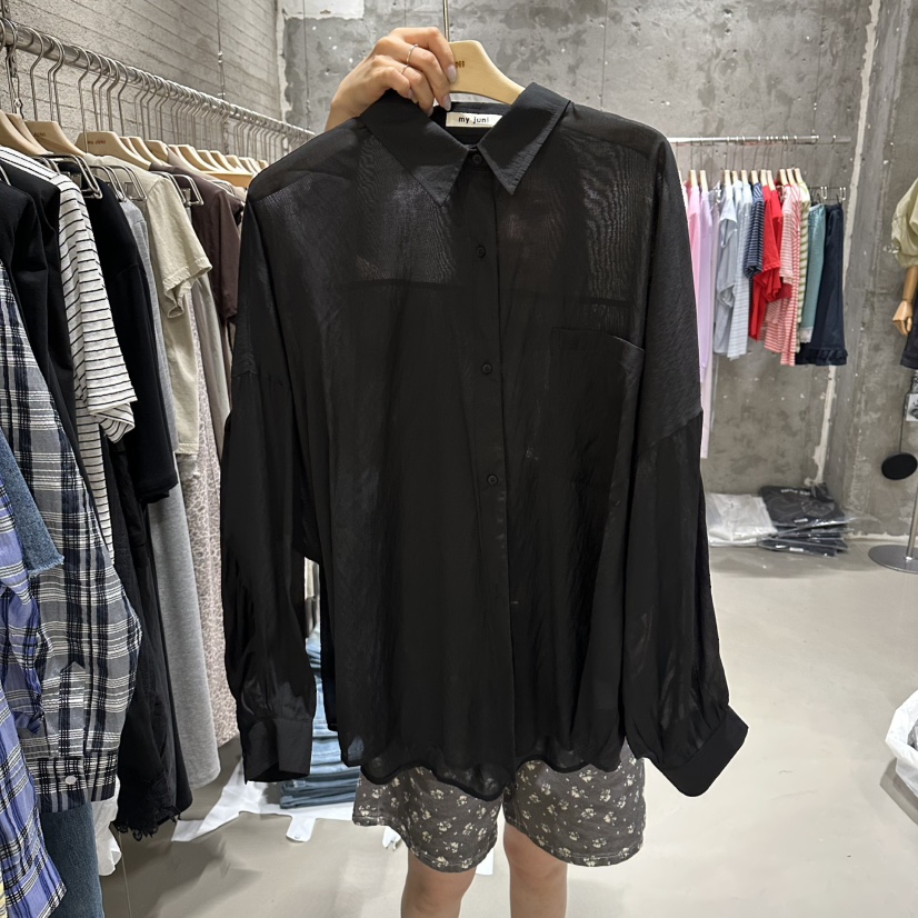 JUNI韓國直郵女裝新款人氣26春夏26夏季襯衫蕾絲衫不含內搭my juni襯衫/蕾絲衫圖色3