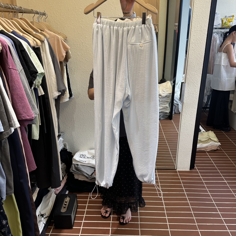 CHOI-L韓國代購女裝新款人氣26春夏推薦職業休閑休閑褲條紋CHOI休閑褲