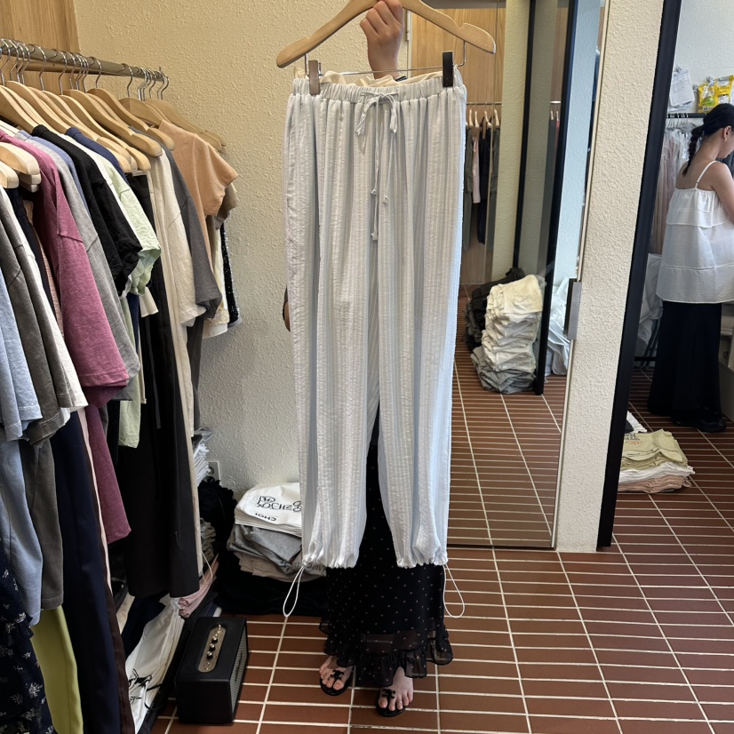 CHOI-L韓國代購女裝新款人氣26春夏推薦職業休閑休閑褲條紋CHOI休閑褲圖色2