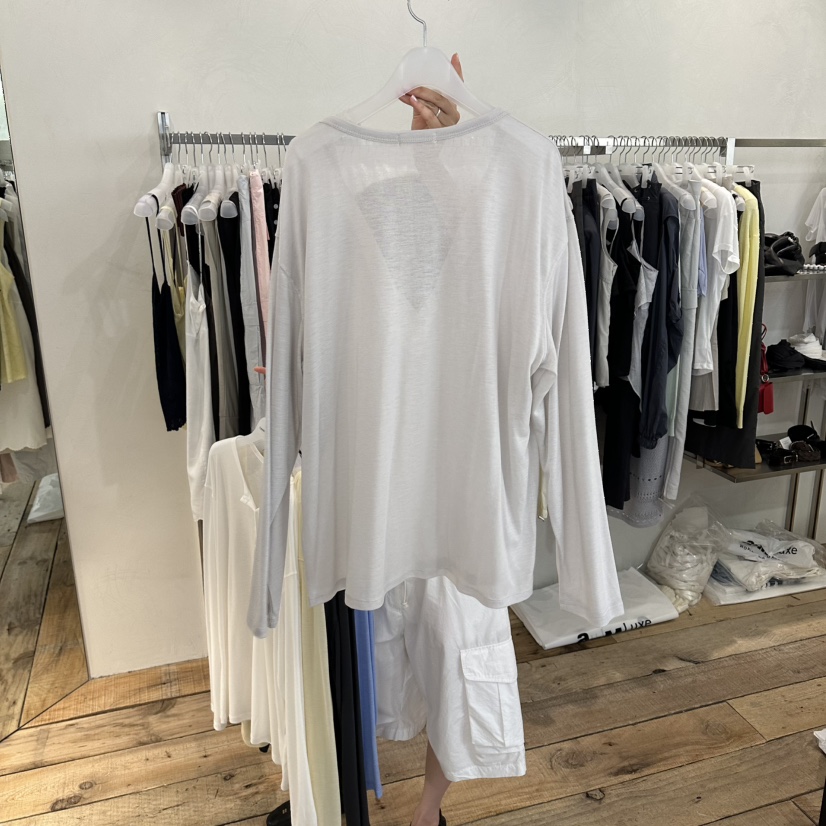 CREAM VILLA韓國直郵女裝新品熱賣長袖T恤紐扣CREAMVILLA長袖T恤