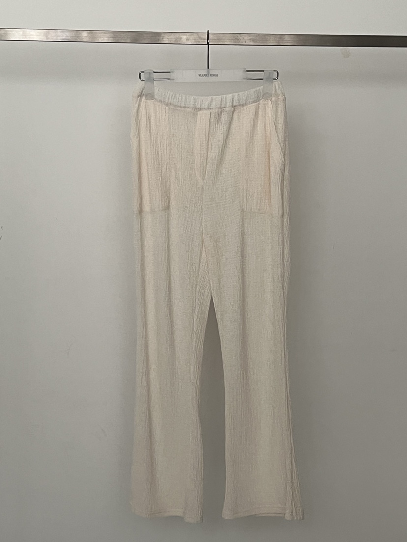 WEARABLE-L韓國直郵實拍女士新款推薦26春夏休閑褲天然亞麻WEARABLE休閑褲圖色1