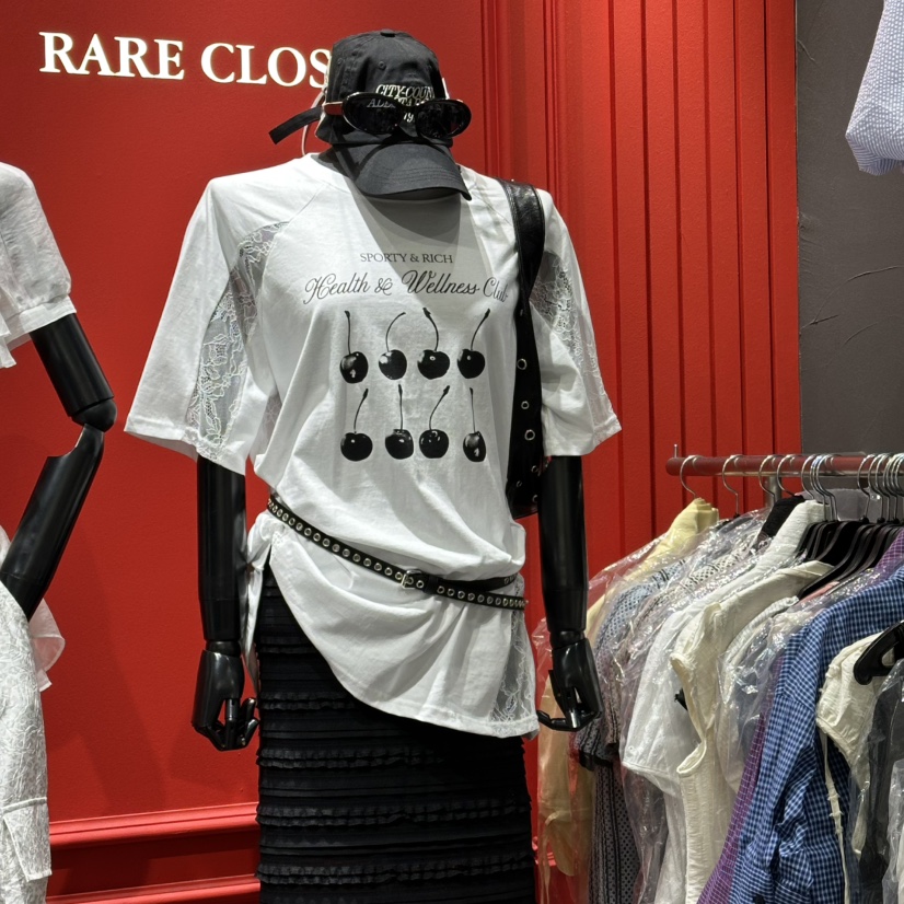 RARE CLOSET東大門實拍韓國女裝新款熱賣T恤不含腰帶蕾絲RARE CLOSETT恤圖色1