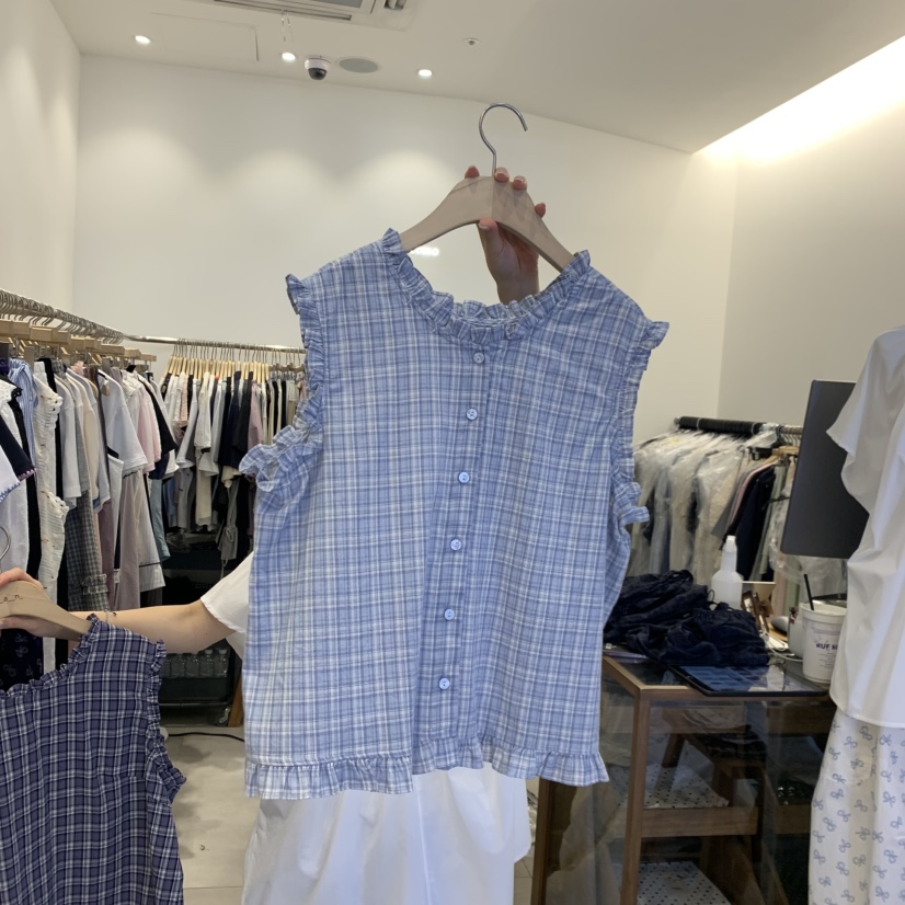 TAN&amp;COMO韓國東大門代購女裝新款26夏季推薦襯衫蕾絲衫tan-COMO襯衫/蕾絲衫