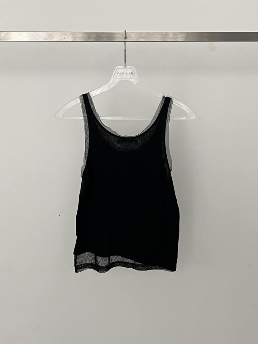 WEARABLE-L韓國東大門代購女裝新款26春夏吊帶背心假兩件網狀雙層WEARABLE吊帶/背心