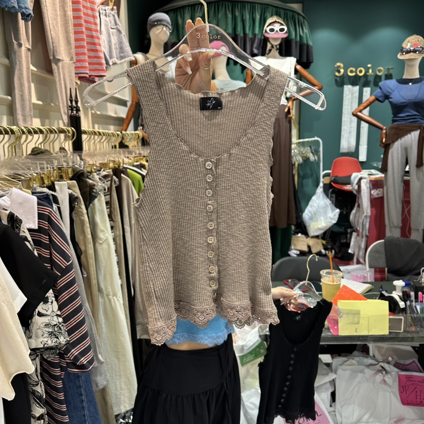 3COLOR韓國直郵實拍女裝新品職業吊帶背心Three color吊帶/背心圖色2