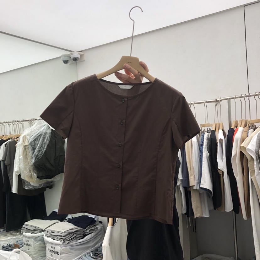 MOI-A東大門實拍韓國女士新品休閑26夏季職業襯衫蕾絲衫MOI-A襯衫/蕾絲衫圖色2