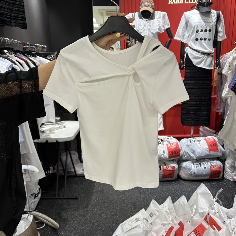 RARE CLOSET韓國東大門直郵女士新款職業26春夏休閑T恤扭曲RARE CLOSETT恤圖色1