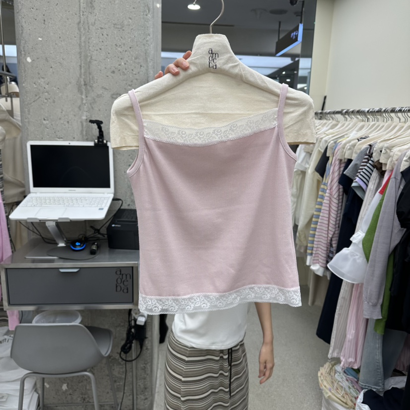 AMOEBA韓國直郵女士新款時尚熱賣26夏季26春夏推薦吊帶背心AMOEBA吊帶/背心圖色2