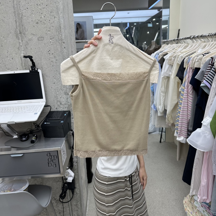 AMOEBA韓國直郵女士新款時尚熱賣26夏季26春夏推薦吊帶背心AMOEBA吊帶/背心圖色3
