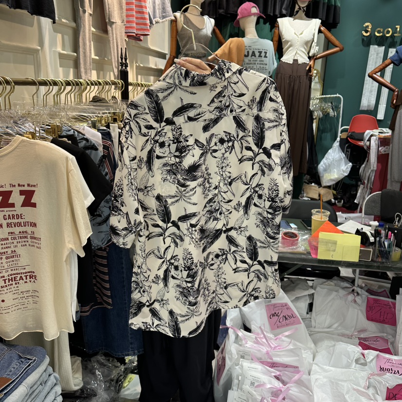 3COLOR韓國直郵實拍女裝新款休閑襯衫蕾絲衫Three color襯衫/蕾絲衫
