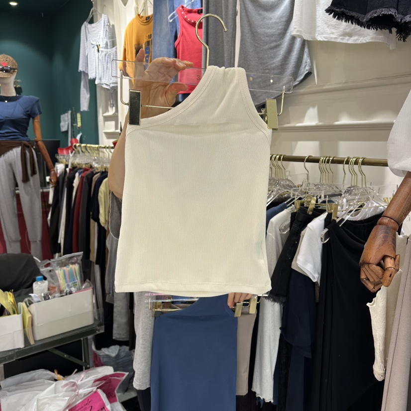 3COLOR東大門實拍韓國女士新款休閑吊帶背心Three color吊帶/背心圖色1