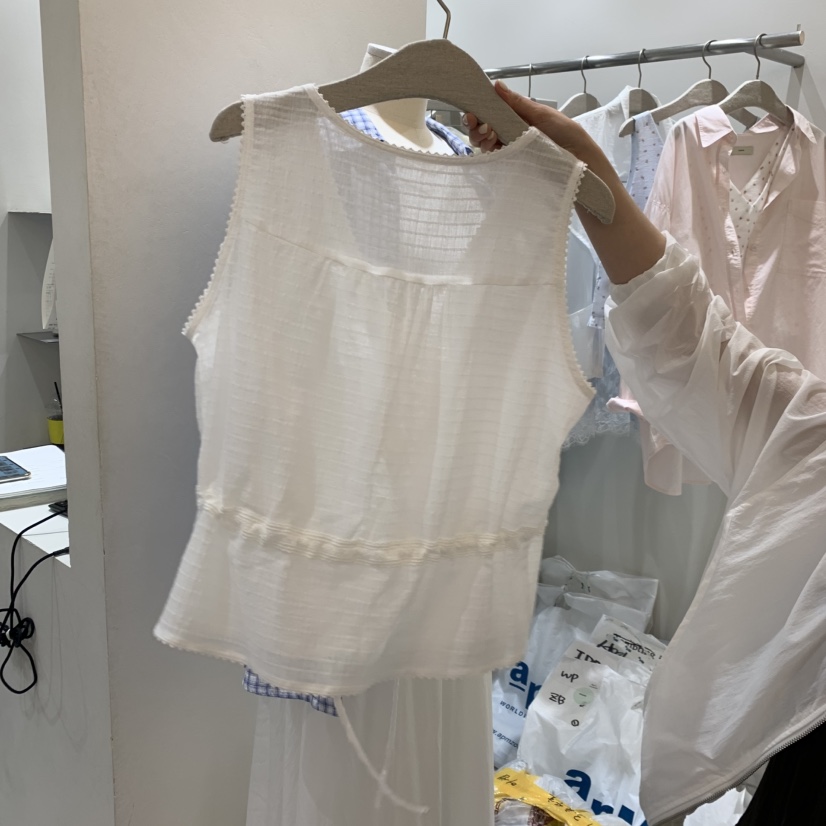 ASOME東大門實拍韓國女士新品職業時尚26夏季吊帶背心蕾絲無袖A.SOME吊帶/背心