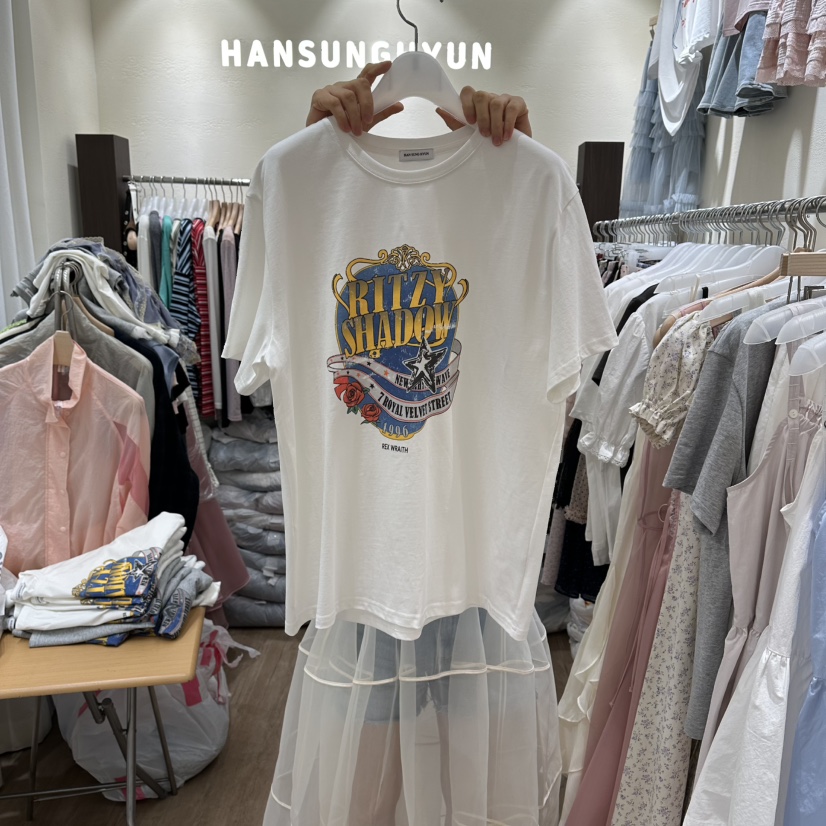 HANSUNGHYUN韓國直郵女士新款熱賣26春夏推薦人氣T恤棉質HANSUNGHYUNT恤圖色1