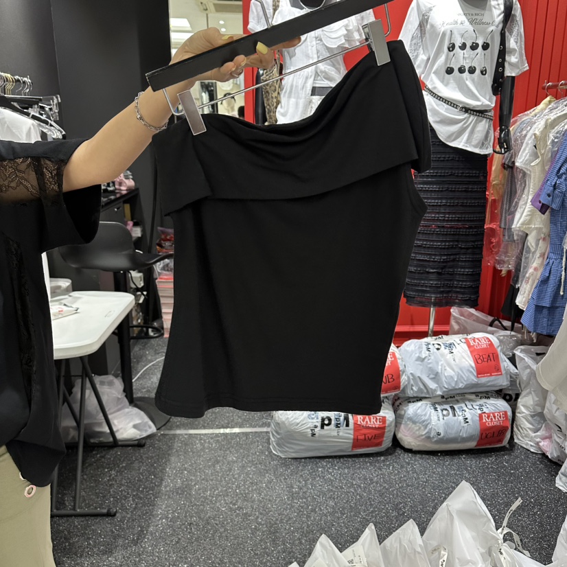 RARE CLOSET韓國東大門代購女士新品推薦時尚T恤不對稱孔眼RARE CLOSETT恤