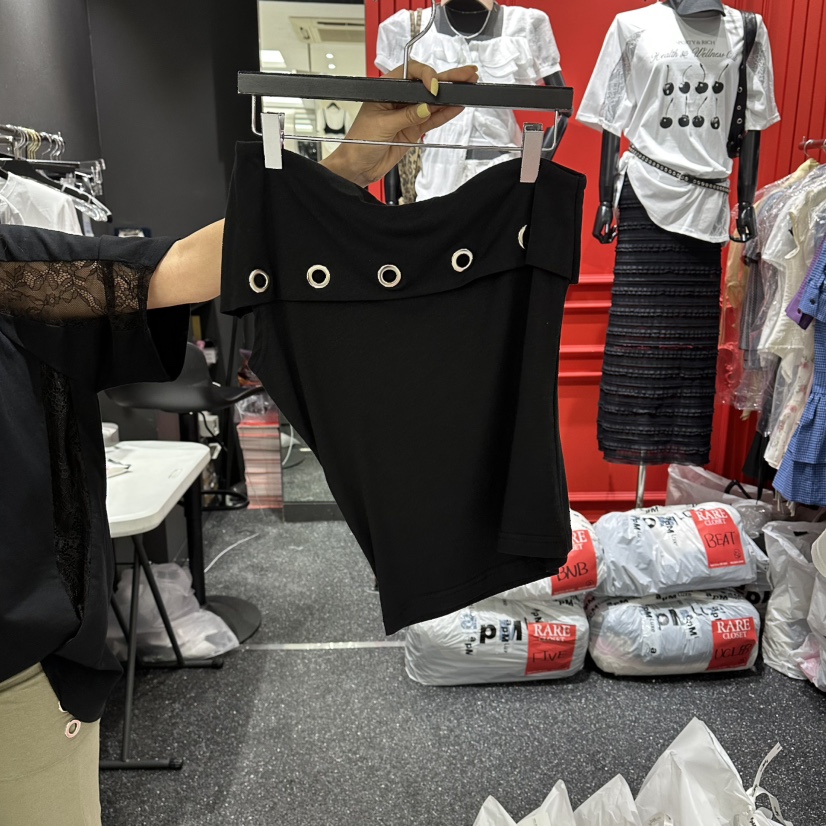 RARE CLOSET韓國東大門代購女士新品推薦時尚T恤不對稱孔眼RARE CLOSETT恤圖色2