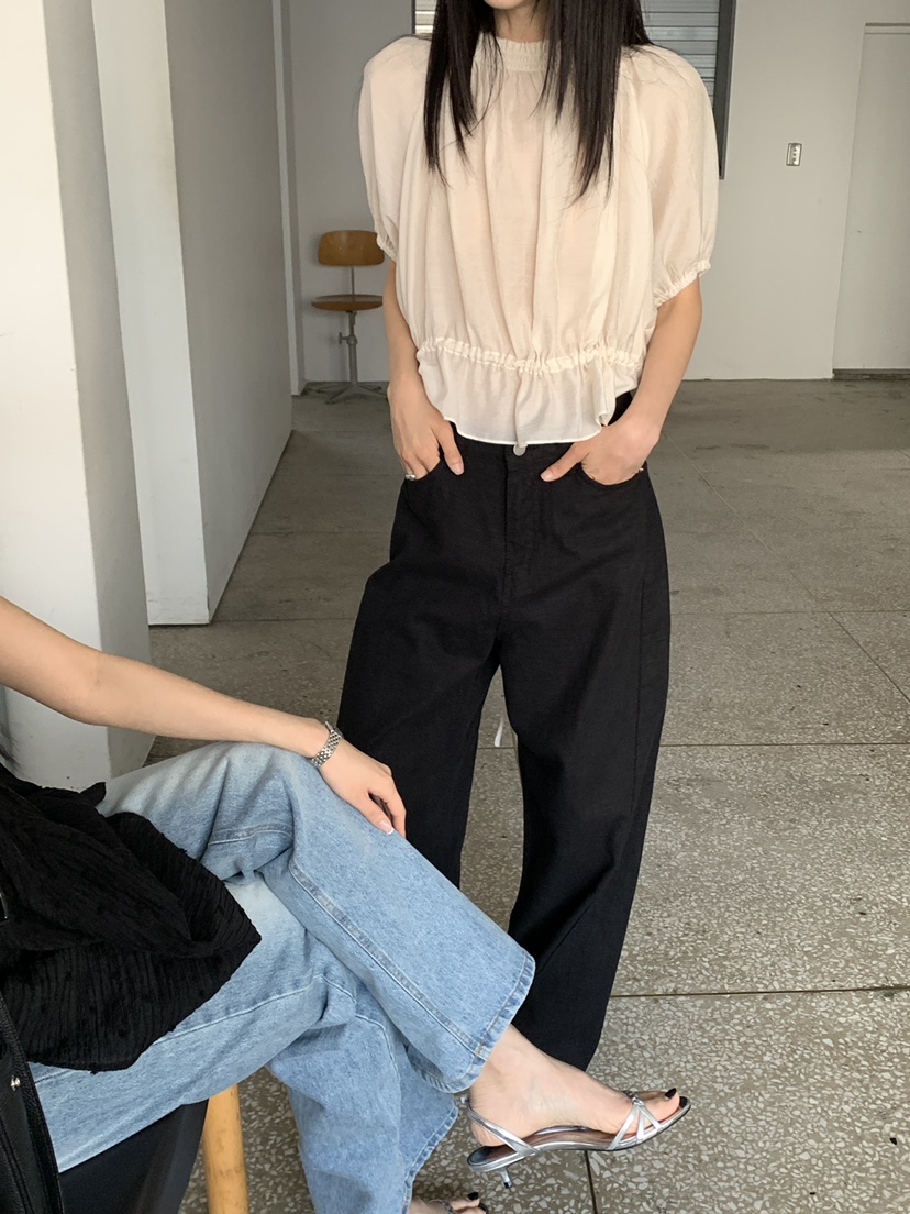 MOVENNE韓國東大門代購女裝新款時尚推薦26春夏休閑褲水洗亞麻MOVENNE休閑褲