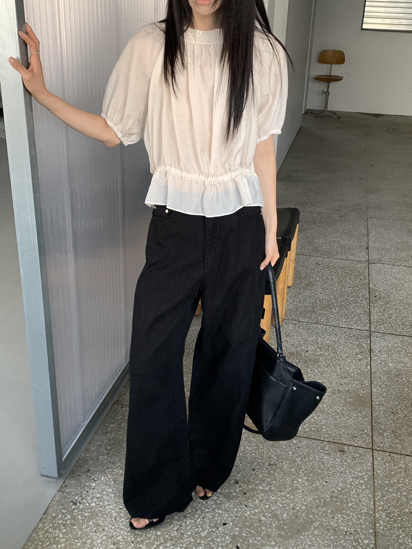 MOVENNE韓國東大門代購女裝新款時尚推薦26春夏休閑褲水洗亞麻MOVENNE休閑褲