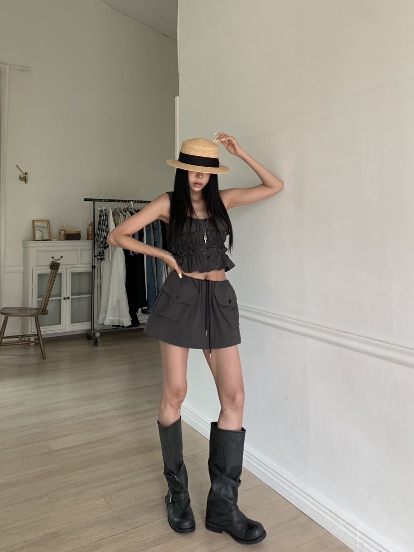 BADCALM韓國直郵實拍女裝新品26夏季熱賣時尚26春夏職業裙褲BADCALM裙褲