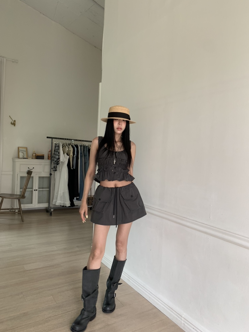 BADCALM韓國直郵實拍女裝新品26夏季熱賣時尚26春夏職業裙褲BADCALM裙褲