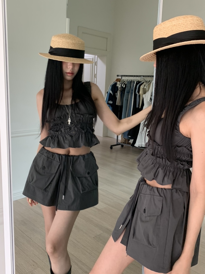 BADCALM韓國直郵實拍女裝新品26夏季熱賣時尚26春夏職業裙褲BADCALM裙褲