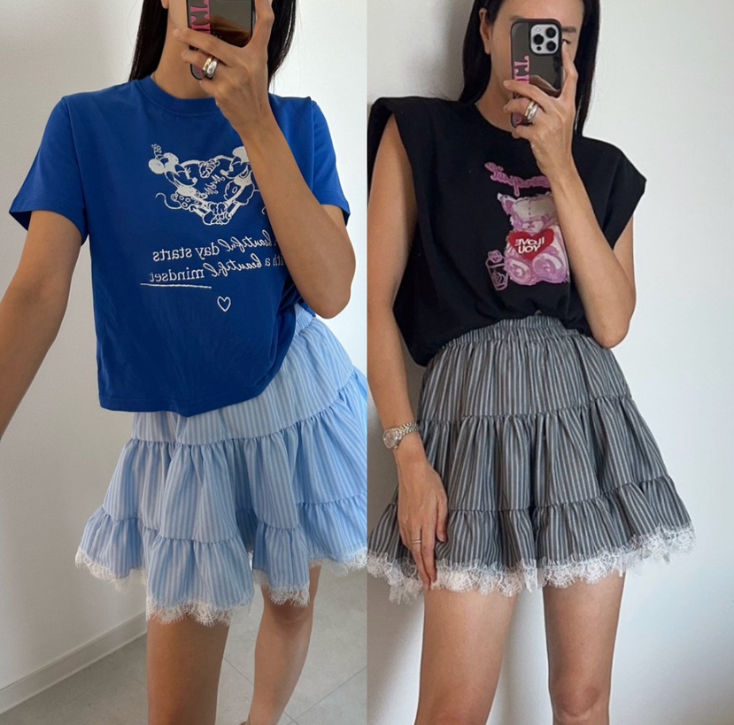 SOUIT韓國直郵女裝新品26夏季休閑熱賣時尚推薦職業短裙喇叭SOUIT by mabel-L短裙