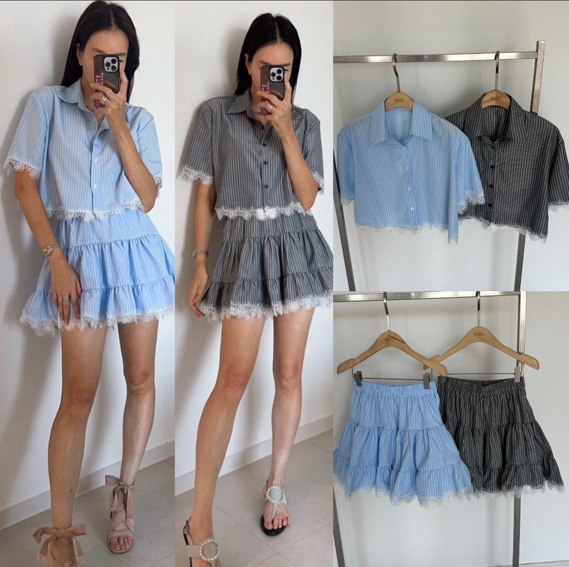 SOUIT韓國直郵女裝新品26夏季休閑熱賣時尚推薦職業短裙喇叭SOUIT by mabel-L短裙