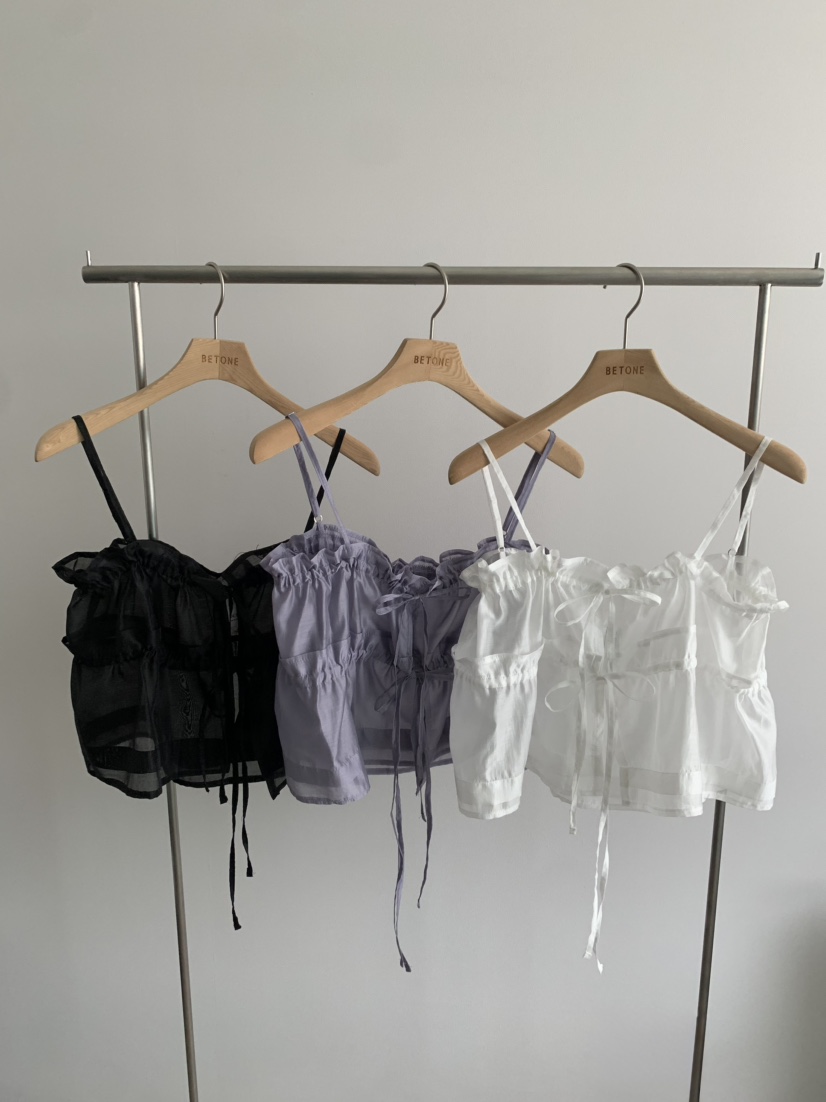 BETONE東大門實拍韓國女士新品職業時尚吊帶背心天絲緞帶BETONE吊帶/背心