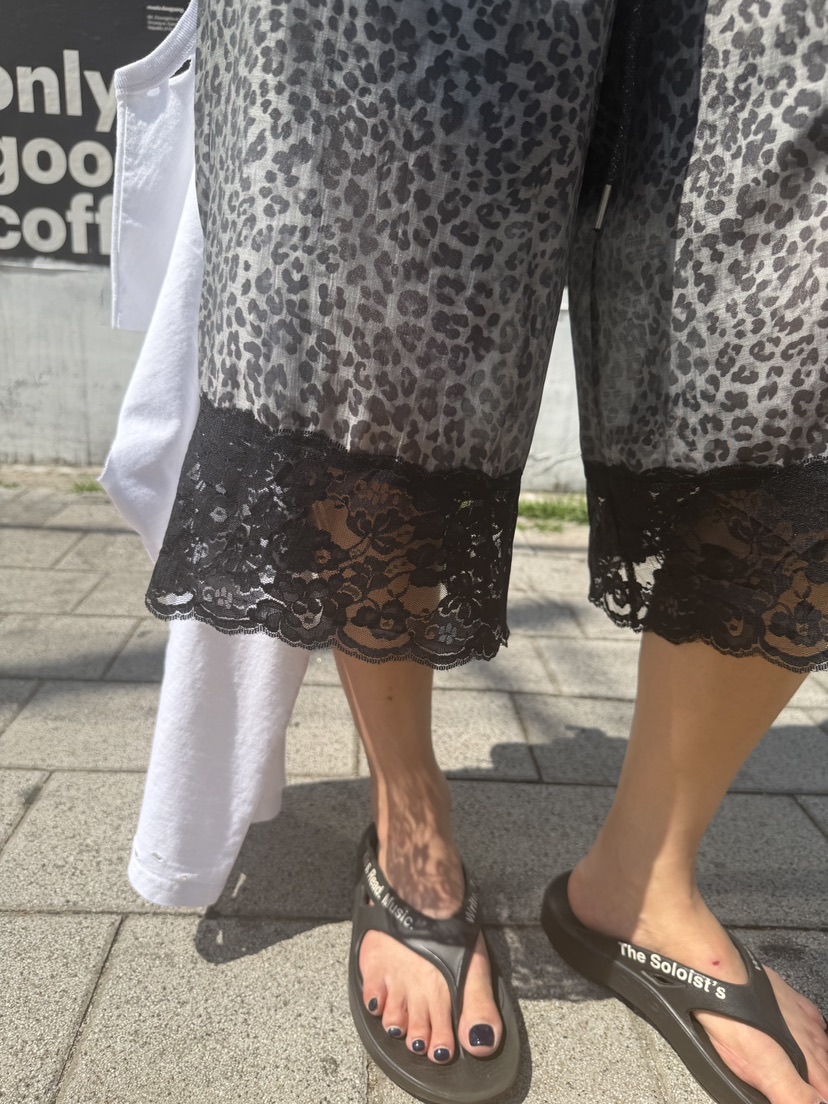 FRANC—L韓國直郵女士新款人氣職業熱賣26夏季短褲豹紋蕾絲FRANC短褲