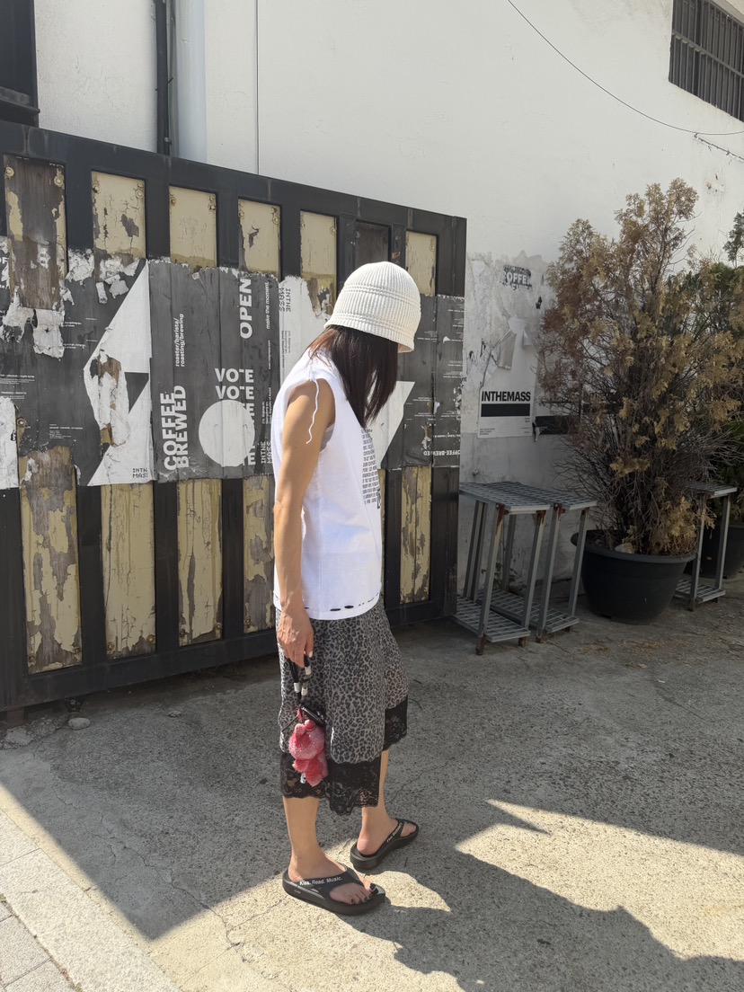 FRANC—L韓國直郵女士新款人氣職業熱賣26夏季短褲豹紋蕾絲FRANC短褲