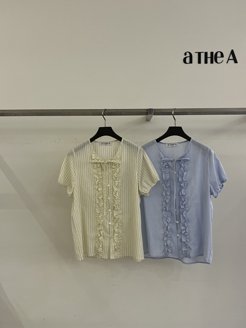 ATHEA韓國直郵女裝新款休閑26夏季人氣推薦熱賣襯衫蕾絲衫ATHEA襯衫/蕾絲衫