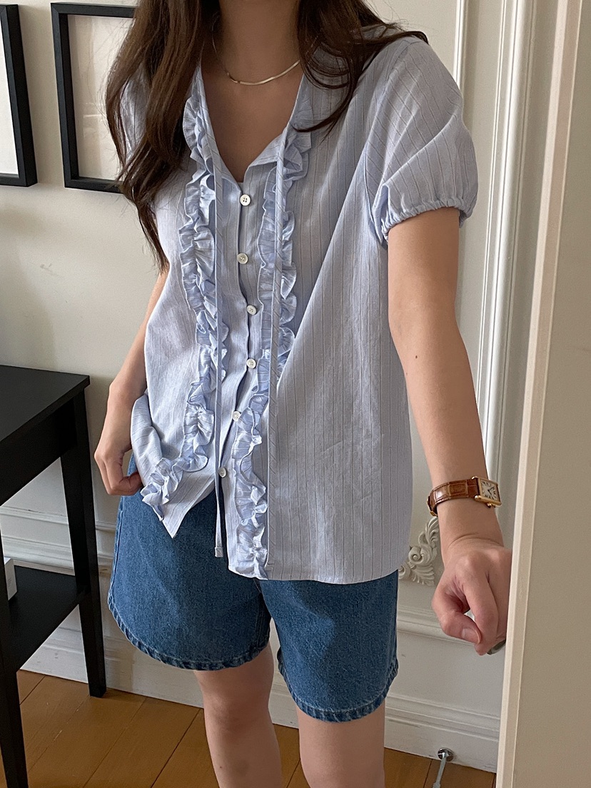 ATHEA韓國直郵女裝新款休閑26夏季人氣推薦熱賣襯衫蕾絲衫ATHEA襯衫/蕾絲衫圖色2