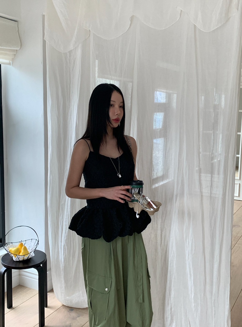 REVE CITE-L東大門實拍韓國女裝新款人氣休閑褲含腰帶防風衣REVE CITE-L休閑褲