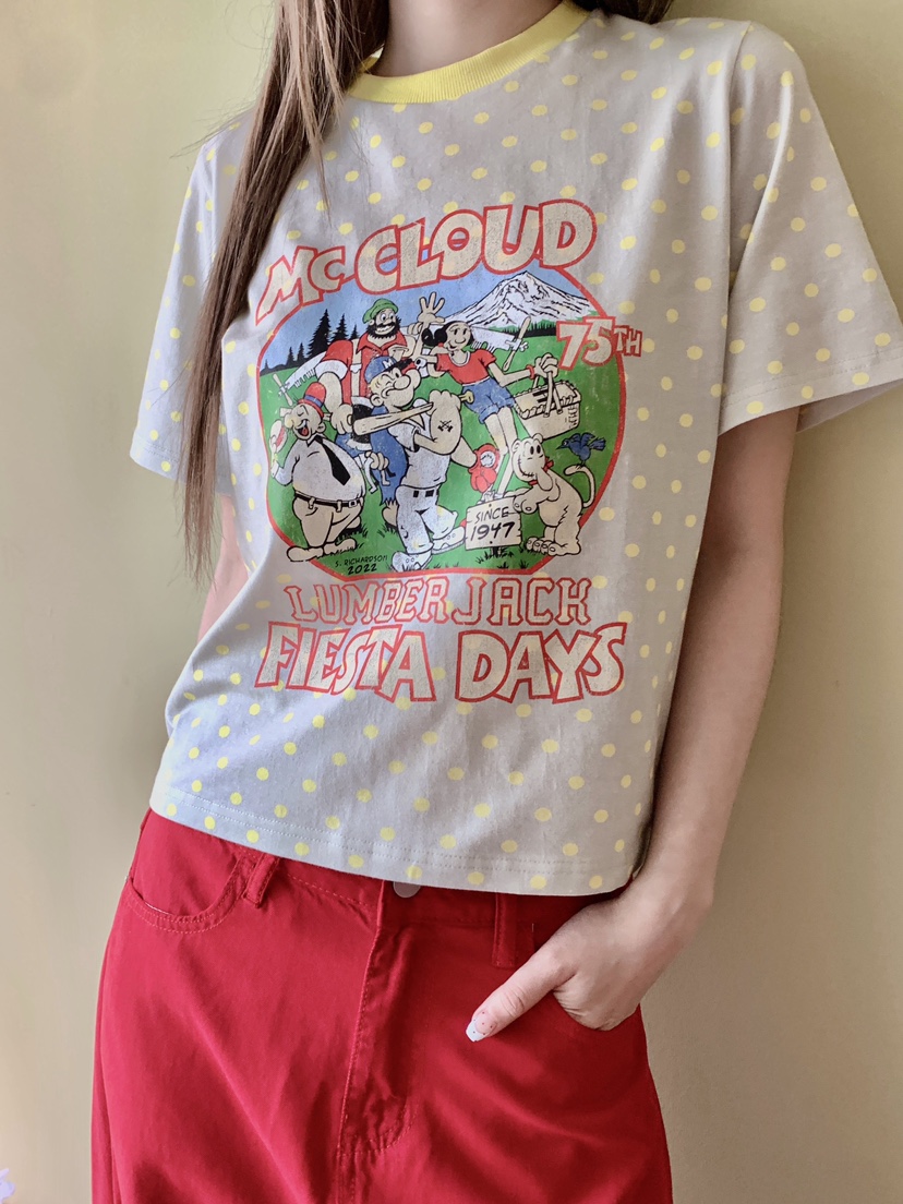 MAISONDEGLORY韓國直郵女士新品休閑時尚熱賣T恤撞色圓點MAISON DE GLORYT恤圖色3