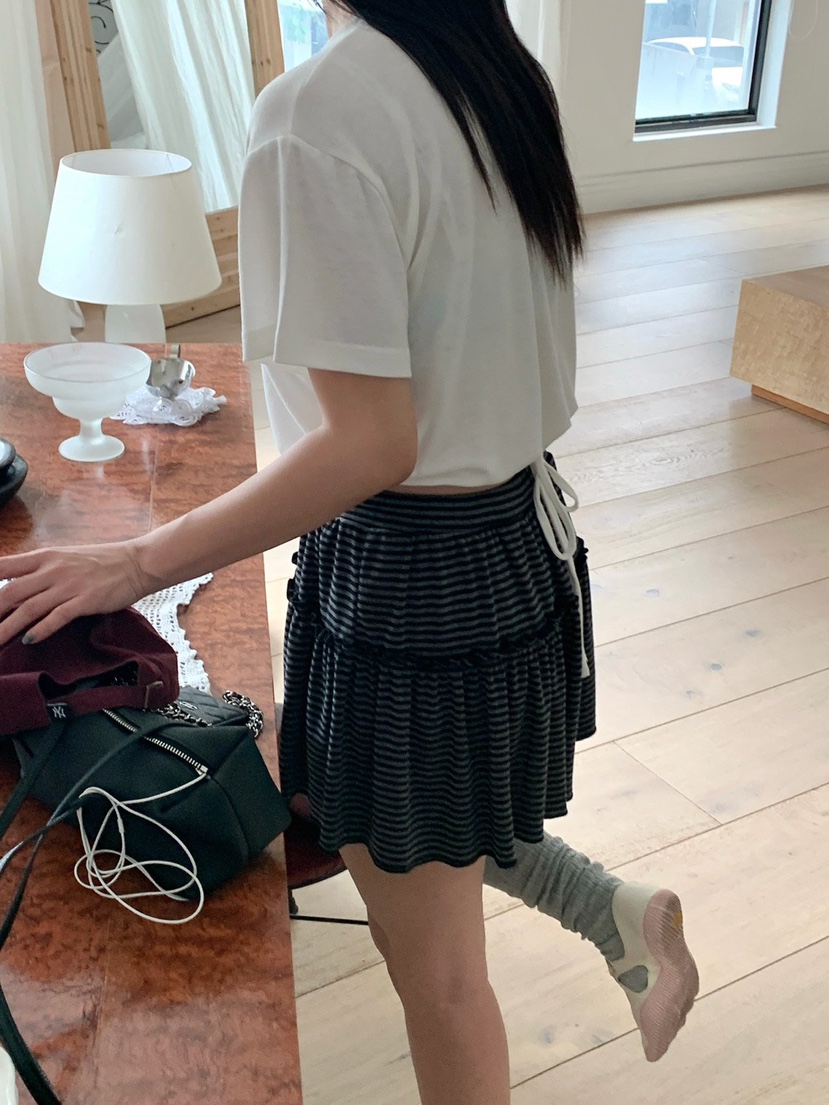REVE CITE-L韓國直郵女裝新款時尚休閑26夏季T恤口袋抽繩REVE CITE-LT恤