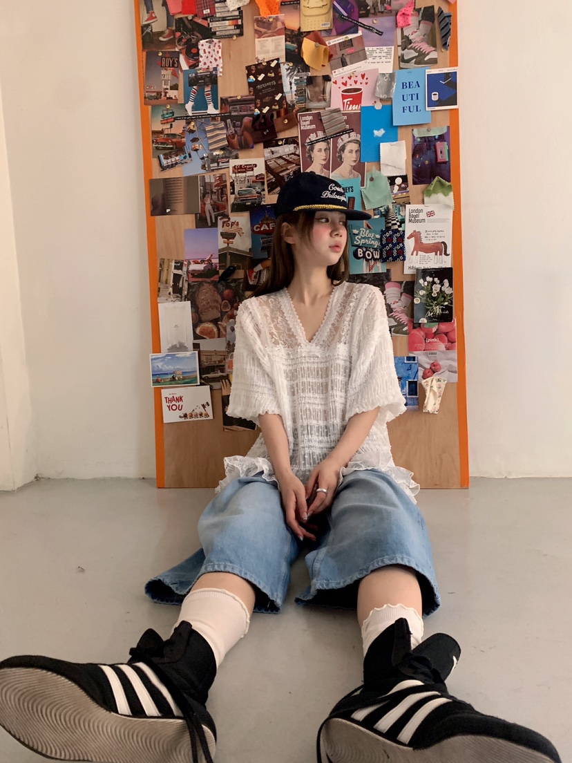 MAISONDEGLORY東大門實拍韓國女士新款推薦人氣襯衫蕾絲衫MAISON DE GLORY襯衫/蕾絲衫
