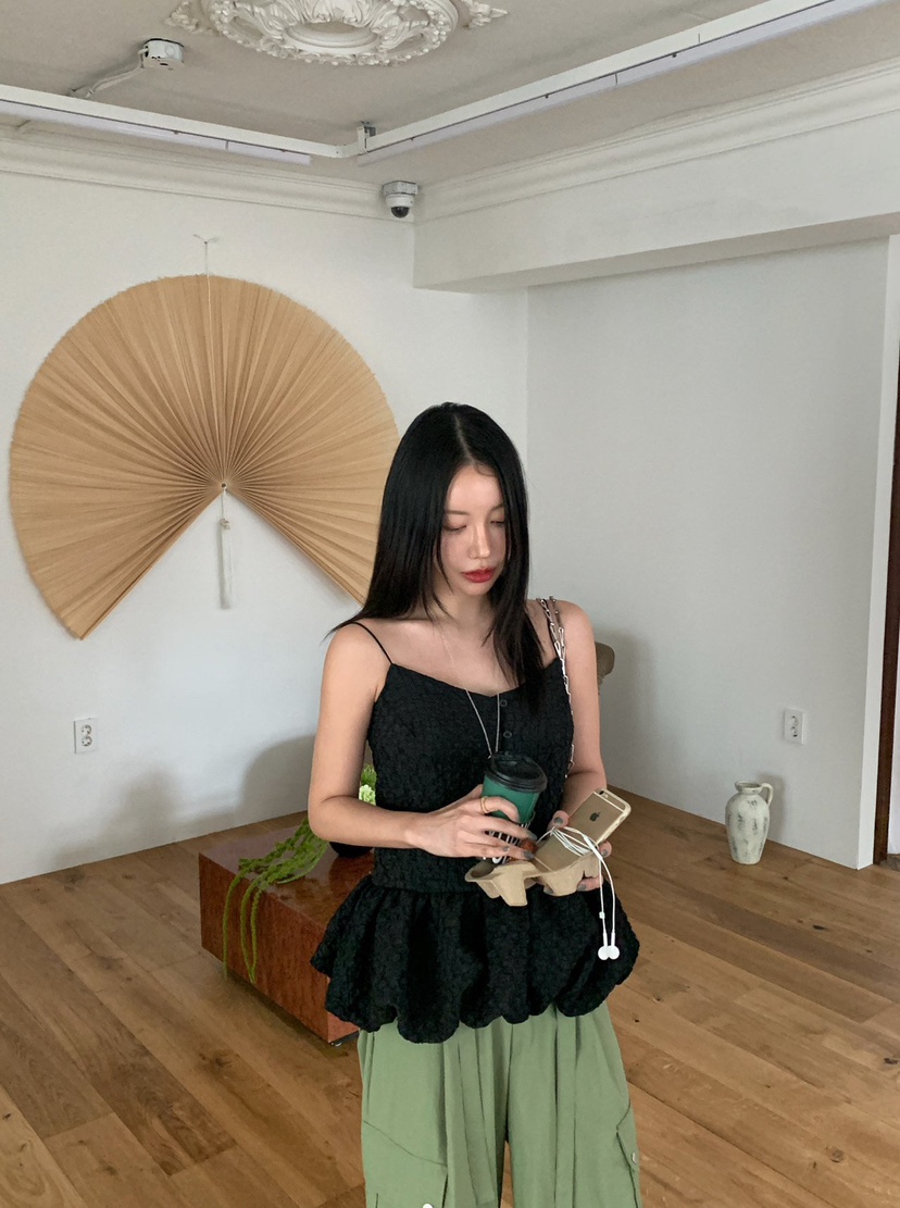 REVE CITE-L韓國直郵女裝新款休閑熱賣26春夏吊帶背心紐扣REVE CITE-L吊帶/背心