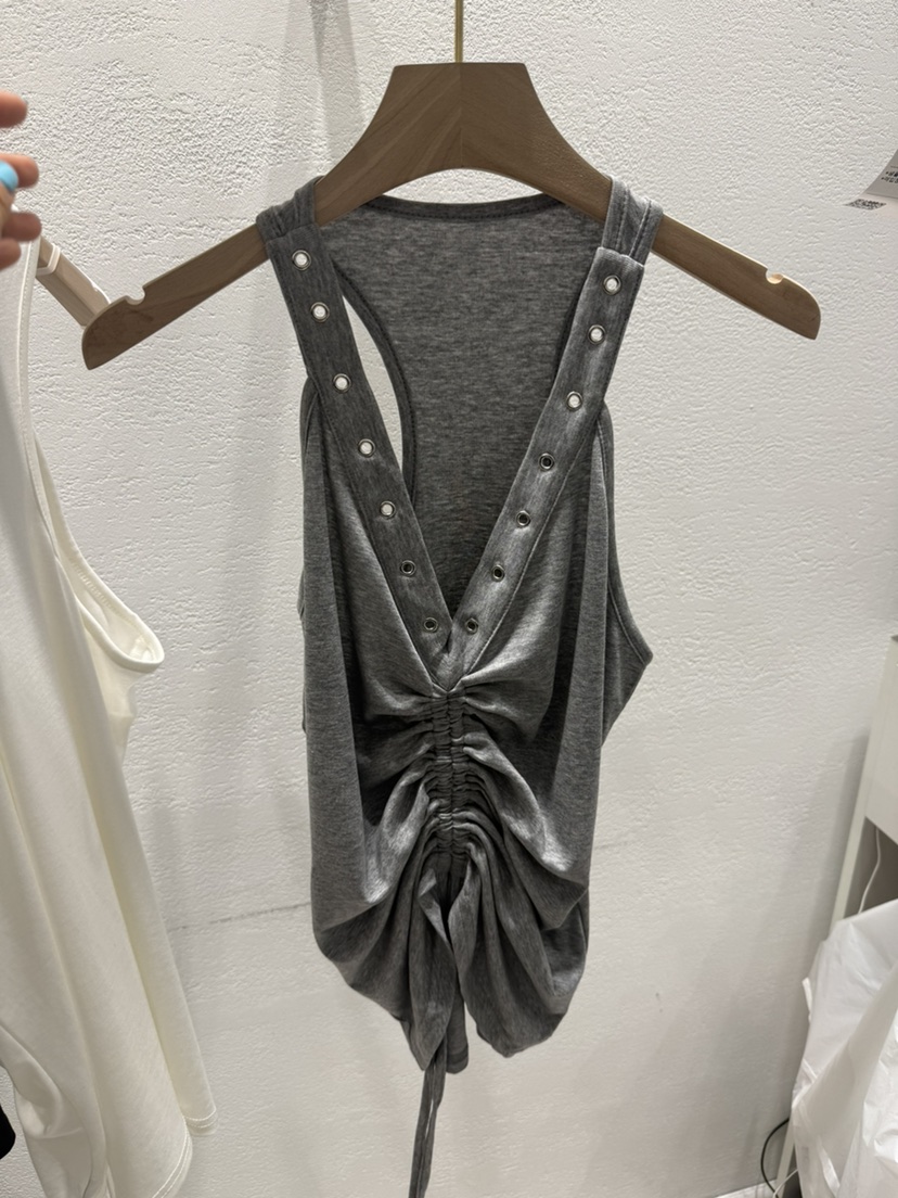 JIMMY韓國東大門直郵女士新品推薦熱賣26夏季吊帶背心孔眼JIMMY/REMAKE吊帶/背心圖色3