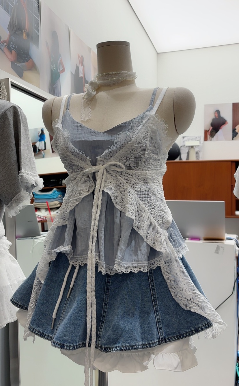 INTHEEND韓國代購女裝新品26夏季熱賣休閑職業吊帶背心蕾絲INTHEEND吊帶/背心
